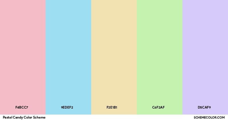 pastel candy color palette