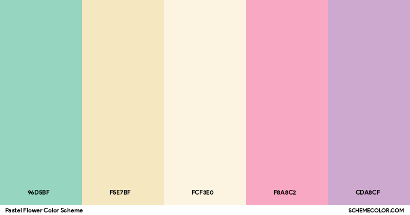 pastel flower color palette