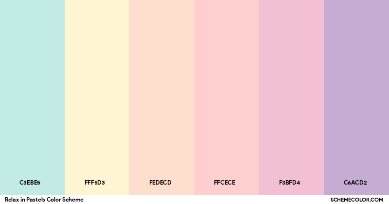relax in pastels color palette